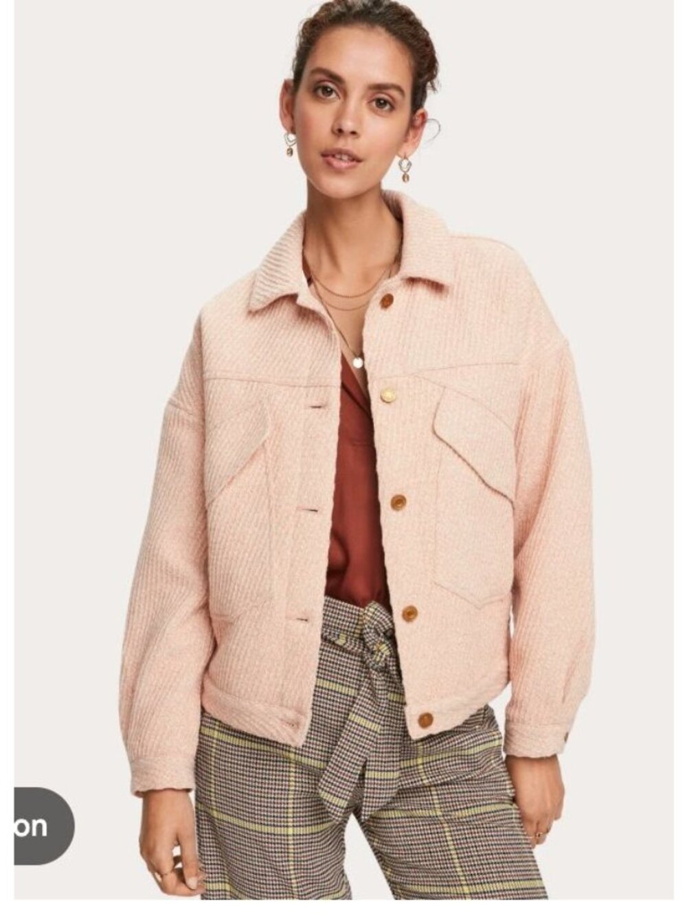 NWT scotch & soda oversized wool-mix trucker jacket